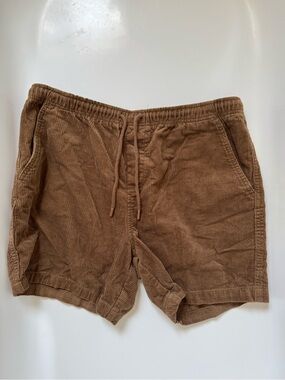 Men's Corduroy Drawstring Shorts - Brown
